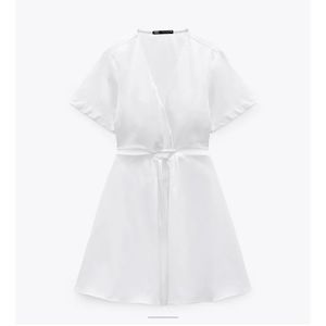 Zara cutout poplin dress NWT